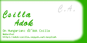 csilla adok business card